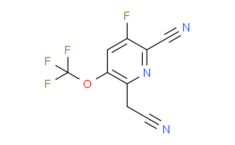 2-Cyano-3-fluoro-5-(trifluoromethoxy)pyridine-6-acetonitrile