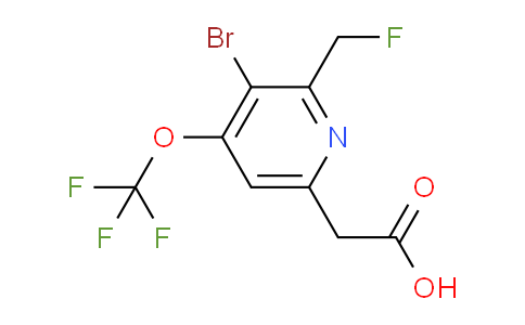 AM43319 | 1806219-81-7 | 3-Bromo-2-(fluoromethyl)-4-(trifluoromethoxy)pyridine-6-acetic acid