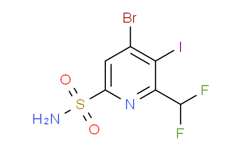 4-Bromo-2-(difluoromethyl)-3-iodopyridine-6-sulfonamide