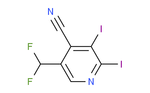 AM43423 | 1806789-81-0 | 4-Cyano-5-(difluoromethyl)-2,3-diiodopyridine