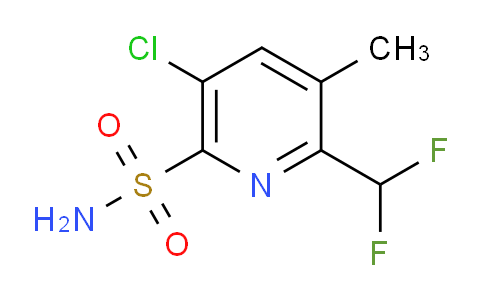 5-Chloro-2-(difluoromethyl)-3-methylpyridine-6-sulfonamide