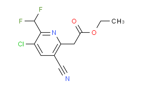 Ethyl 3-chloro-5-cyano-2-(difluoromethyl)pyridine-6-acetate