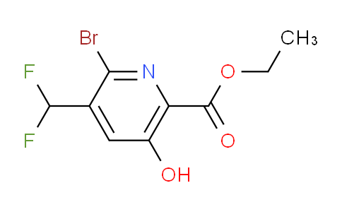 AM43702 | 1804653-56-2 | Ethyl 2-bromo-3-(difluoromethyl)-5-hydroxypyridine-6-carboxylate