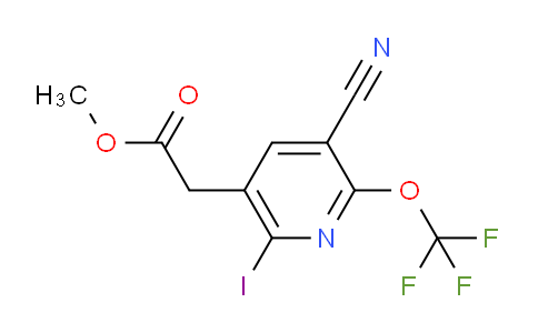 Methyl 3-cyano-6-iodo-2-(trifluoromethoxy)pyridine-5-acetate