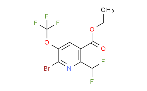 Ethyl 2-bromo-6-(difluoromethyl)-3-(trifluoromethoxy)pyridine-5-carboxylate