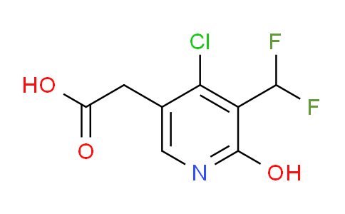 4-Chloro-3-(difluoromethyl)-2-hydroxypyridine-5-acetic acid
