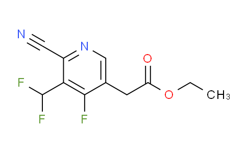 Ethyl 2-cyano-3-(difluoromethyl)-4-fluoropyridine-5-acetate