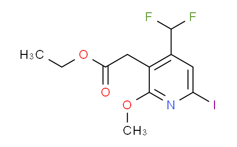 Ethyl 4-(difluoromethyl)-6-iodo-2-methoxypyridine-3-acetate