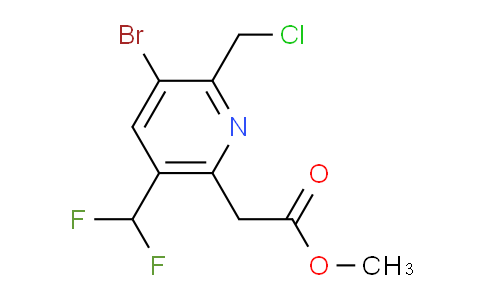 Methyl 3-bromo-2-(chloromethyl)-5-(difluoromethyl)pyridine-6-acetate