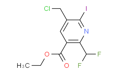 Ethyl 3-(chloromethyl)-6-(difluoromethyl)-2-iodopyridine-5-carboxylate