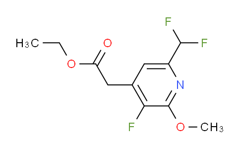 Ethyl 6-(difluoromethyl)-3-fluoro-2-methoxypyridine-4-acetate