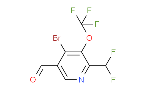 4-Bromo-2-(difluoromethyl)-3-(trifluoromethoxy)pyridine-5-carboxaldehyde