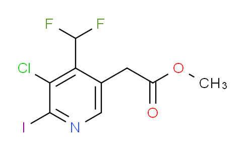Methyl 3-chloro-4-(difluoromethyl)-2-iodopyridine-5-acetate