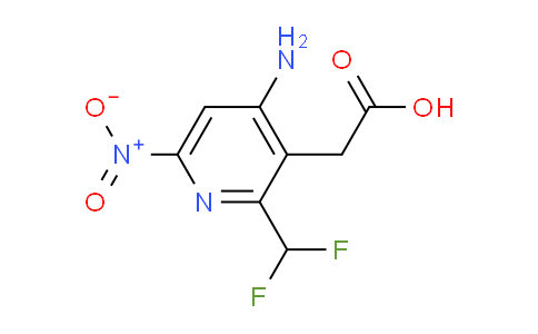 4-Amino-2-(difluoromethyl)-6-nitropyridine-3-acetic acid