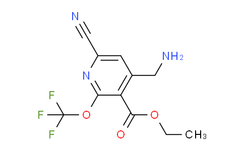 Ethyl 4-(aminomethyl)-6-cyano-2-(trifluoromethoxy)pyridine-3-carboxylate