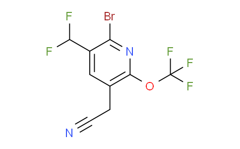 2-Bromo-3-(difluoromethyl)-6-(trifluoromethoxy)pyridine-5-acetonitrile