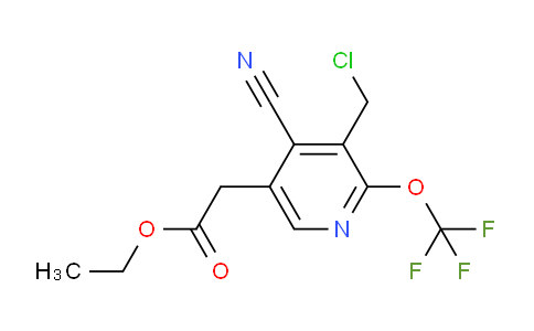 Ethyl 3-(chloromethyl)-4-cyano-2-(trifluoromethoxy)pyridine-5-acetate