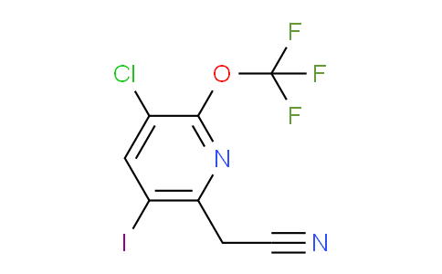 3-Chloro-5-iodo-2-(trifluoromethoxy)pyridine-6-acetonitrile