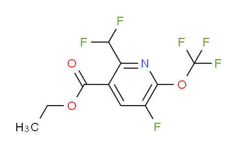 Ethyl 2-(difluoromethyl)-5-fluoro-6-(trifluoromethoxy)pyridine-3-carboxylate
