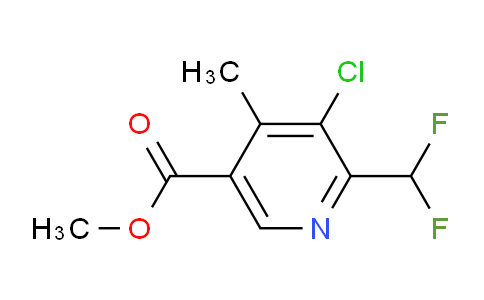 AM44506 | 1806033-84-0 | Methyl 3-chloro-2-(difluoromethyl)-4-methylpyridine-5-carboxylate
