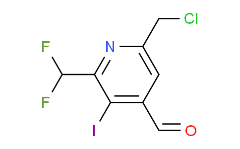 6-(Chloromethyl)-2-(difluoromethyl)-3-iodopyridine-4-carboxaldehyde
