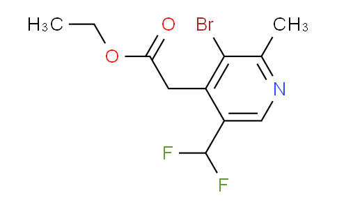 AM44517 | 1806873-45-9 | Ethyl 3-bromo-5-(difluoromethyl)-2-methylpyridine-4-acetate