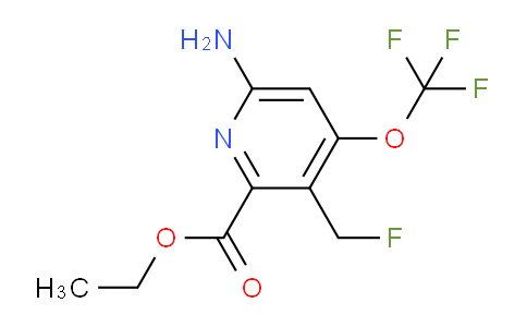 Ethyl 6-amino-3-(fluoromethyl)-4-(trifluoromethoxy)pyridine-2-carboxylate