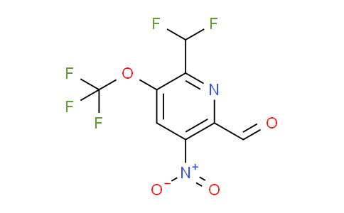 2-(Difluoromethyl)-5-nitro-3-(trifluoromethoxy)pyridine-6-carboxaldehyde
