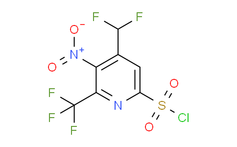 4-(Difluoromethyl)-3-nitro-2-(trifluoromethyl)pyridine-6-sulfonyl chloride