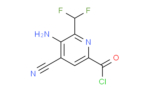 3-Amino-4-cyano-2-(difluoromethyl)pyridine-6-carbonyl chloride