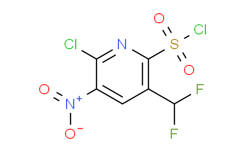 2-Chloro-5-(difluoromethyl)-3-nitropyridine-6-sulfonyl chloride