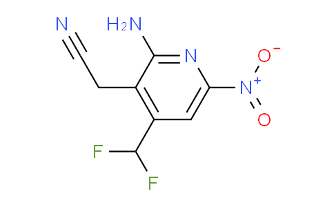 2-Amino-4-(difluoromethyl)-6-nitropyridine-3-acetonitrile