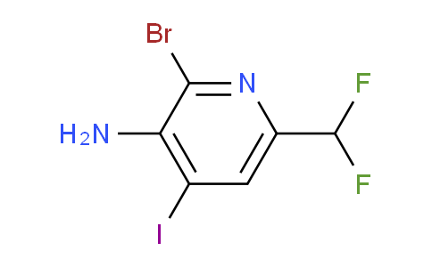 3-Amino-2-bromo-6-(difluoromethyl)-4-iodopyridine