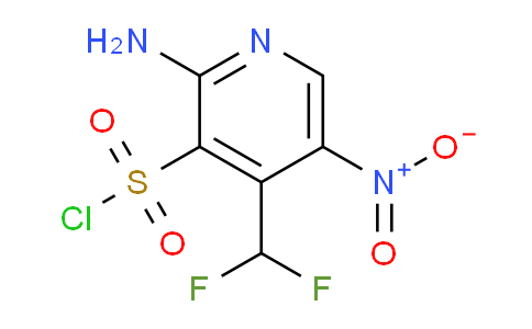 2-Amino-4-(difluoromethyl)-5-nitropyridine-3-sulfonyl chloride