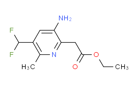 Ethyl 3-amino-5-(difluoromethyl)-6-methylpyridine-2-acetate