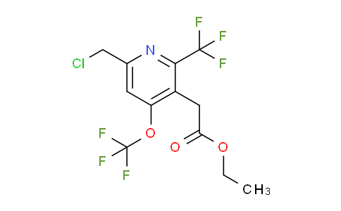 Ethyl 6-(chloromethyl)-4-(trifluoromethoxy)-2-(trifluoromethyl)pyridine-3-acetate