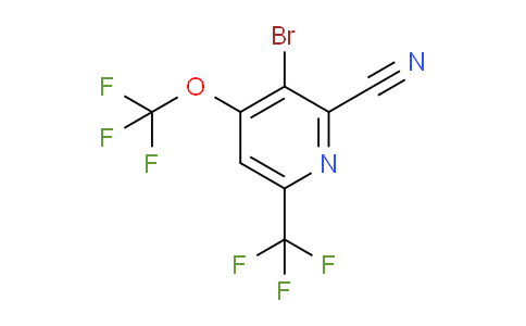 3-Bromo-2-cyano-4-(trifluoromethoxy)-6-(trifluoromethyl)pyridine