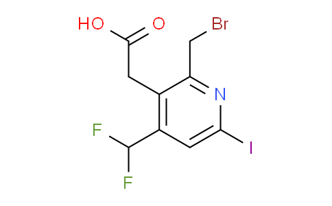 2-(Bromomethyl)-4-(difluoromethyl)-6-iodopyridine-3-acetic acid