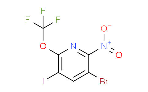 3-Bromo-5-iodo-2-nitro-6-(trifluoromethoxy)pyridine