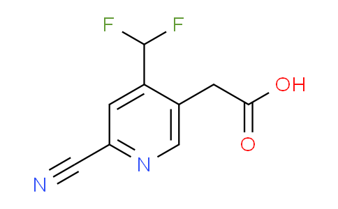2-Cyano-4-(difluoromethyl)pyridine-5-acetic acid