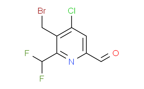 3-(Bromomethyl)-4-chloro-2-(difluoromethyl)pyridine-6-carboxaldehyde