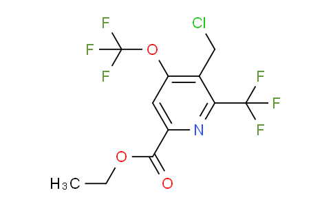 AM45478 | 1805031-87-1 | Ethyl 3-(chloromethyl)-4-(trifluoromethoxy)-2-(trifluoromethyl)pyridine-6-carboxylate