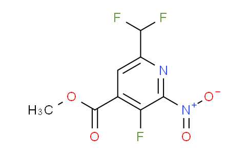 Methyl 6-(difluoromethyl)-3-fluoro-2-nitropyridine-4-carboxylate