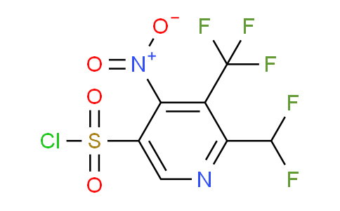 2-(Difluoromethyl)-4-nitro-3-(trifluoromethyl)pyridine-5-sulfonyl chloride