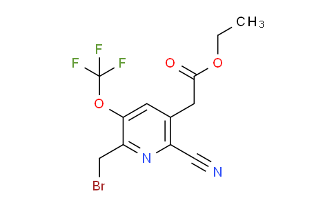 Ethyl 2-(bromomethyl)-6-cyano-3-(trifluoromethoxy)pyridine-5-acetate