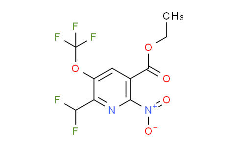 Ethyl 2-(difluoromethyl)-6-nitro-3-(trifluoromethoxy)pyridine-5-carboxylate