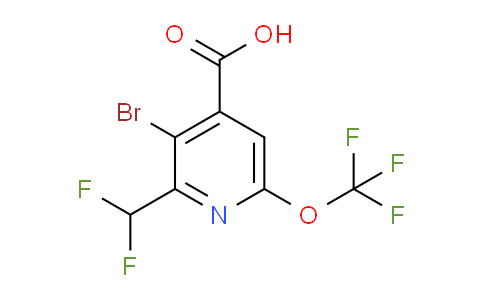 3-Bromo-2-(difluoromethyl)-6-(trifluoromethoxy)pyridine-4-carboxylic acid