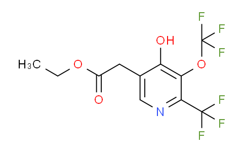 Ethyl 4-hydroxy-3-(trifluoromethoxy)-2-(trifluoromethyl)pyridine-5-acetate