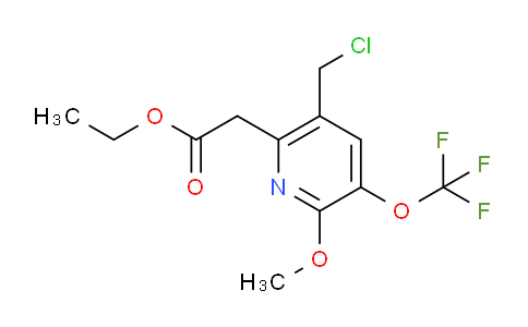 Ethyl 5-(chloromethyl)-2-methoxy-3-(trifluoromethoxy)pyridine-6-acetate