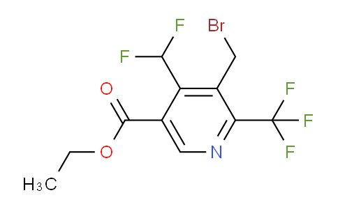 Ethyl 3-(bromomethyl)-4-(difluoromethyl)-2-(trifluoromethyl)pyridine-5-carboxylate
